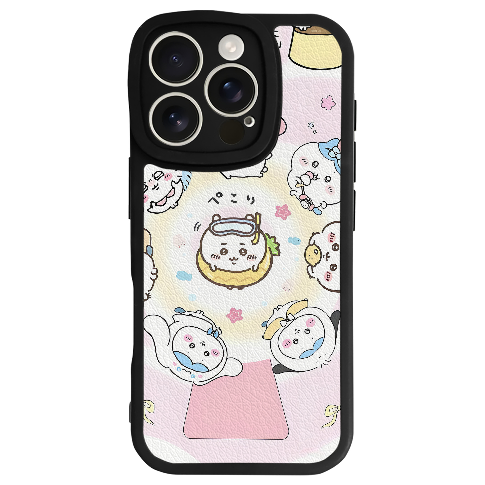 （画像用） ちいかわ Chii-kawa 【iPhone 16シリーズ対応】シリコンスマホケース（レザー調） 材質：シリコン